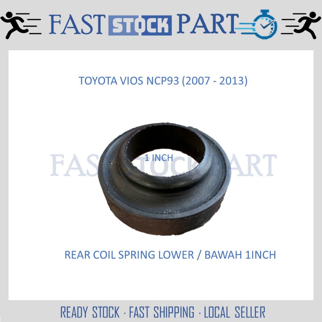 1PC REAR COIL SPRING RUBBER LOWER 1 INCH - 48258-0D080 TOYOTA VIOS NCP93 (2007-2013)