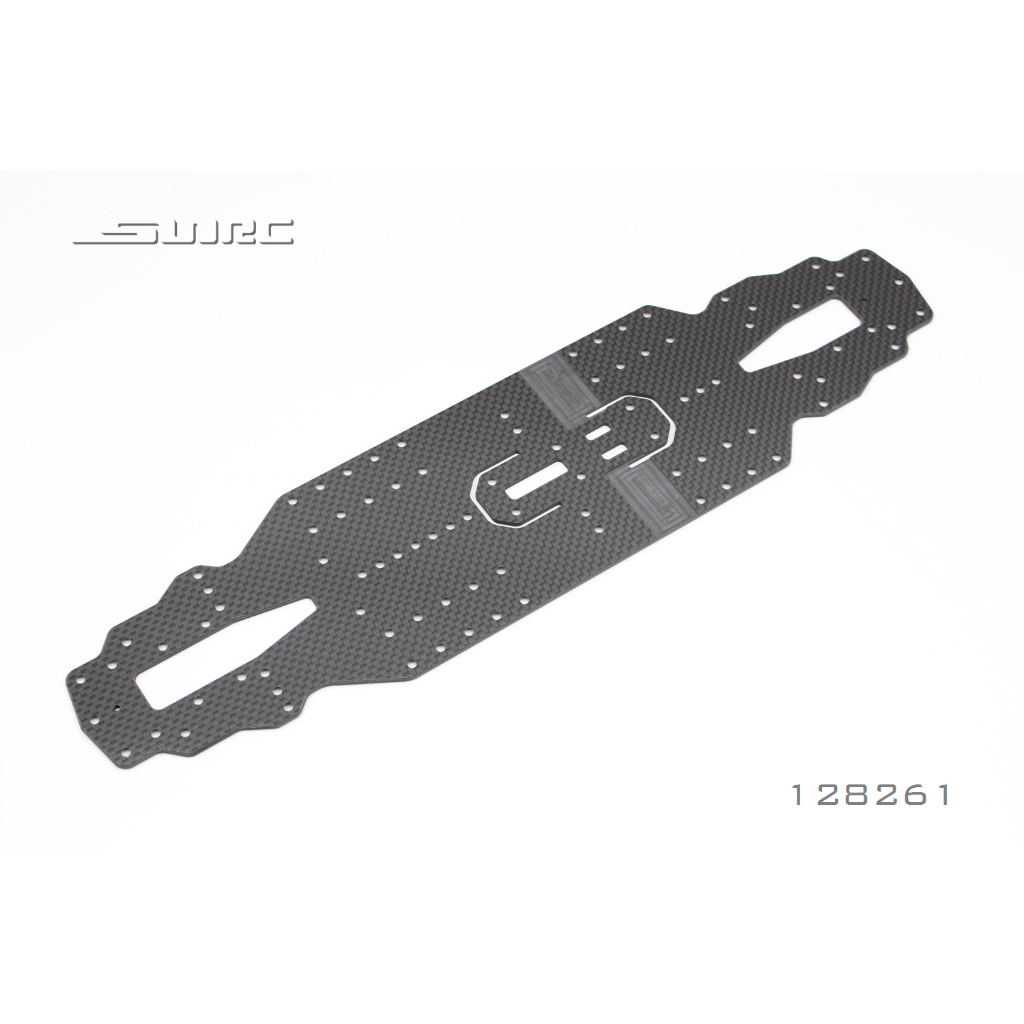 SNRC 128261 1/10 RCAccessories คาร์บอน GRAPHITE CHASISS สําหรับ T3M-V2-2mm. R3-PRO v2 / R3C v2/ R3G