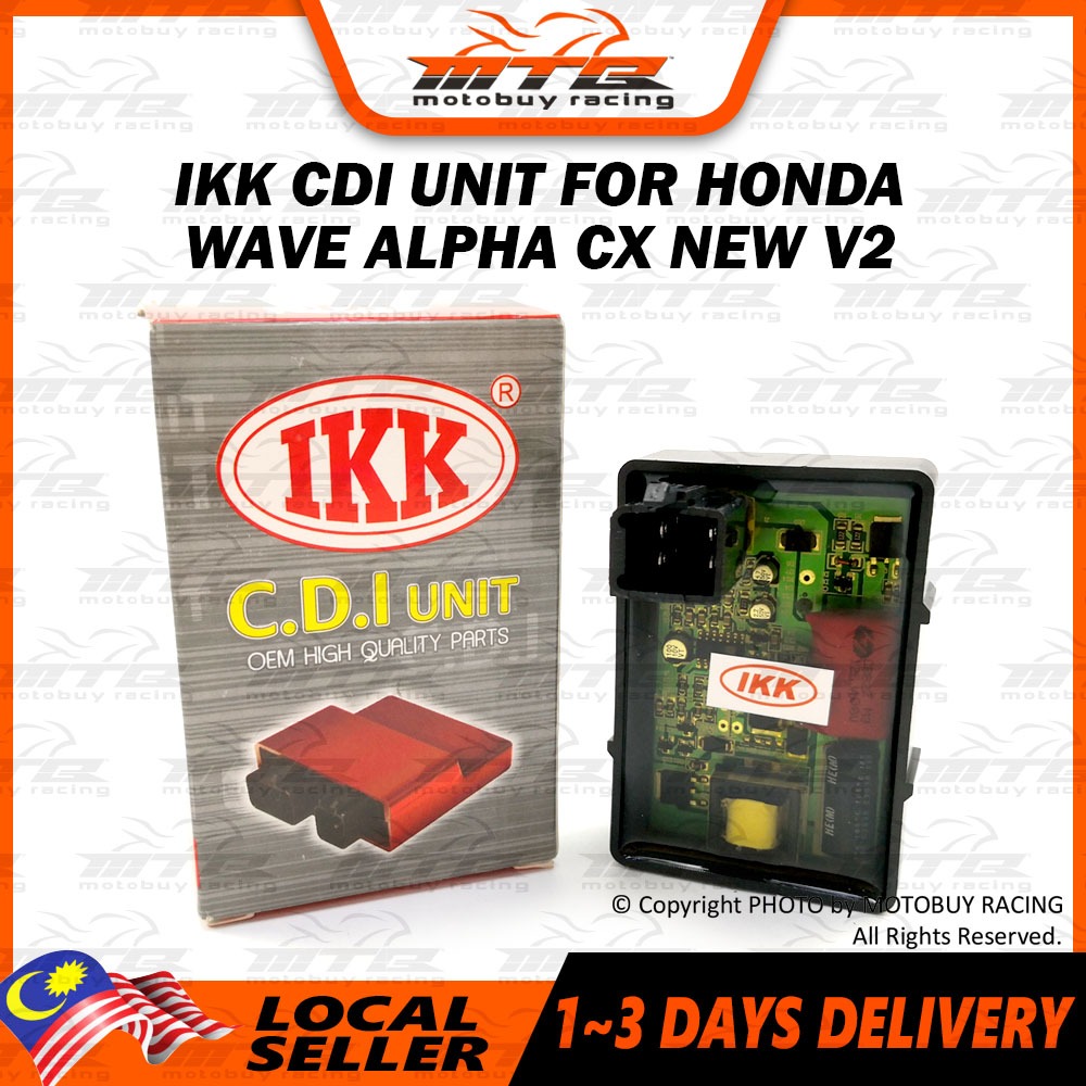 IKK CDI UNIT สําหรับ HONDA WAVE ALPHA CX V1 HONDA WAVE ALPHA CX NEW V2 (ไม่มีตัด)