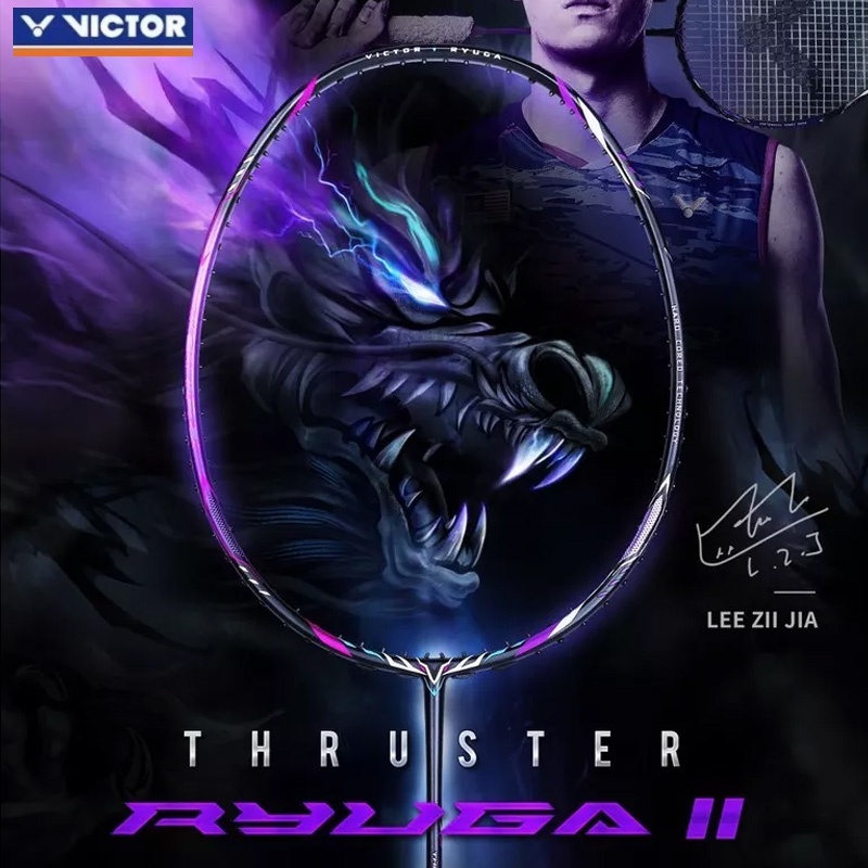 ใหม่ Victor THRUSTER RYUGA/RYUGA 2 ไม้แบดมินตัน Racquet 4U คาร์บอนไม้แบดมินตัน