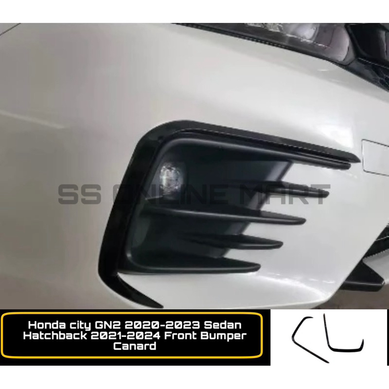 Honda city gn2 gn5 2020-2023 กันชนหน้า canard hatchback กันชนหลัง abs canard สีดําเงา ราคา ถูกที่สุด ดีลบีเคเค แกลเลอรีภาพที่ 6