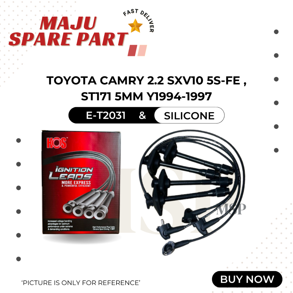 สายปลั๊ก MSP TOYOTA CAMRY 2.2 SXV10 5S-FE , ST171 5MM 1SET E-T2031