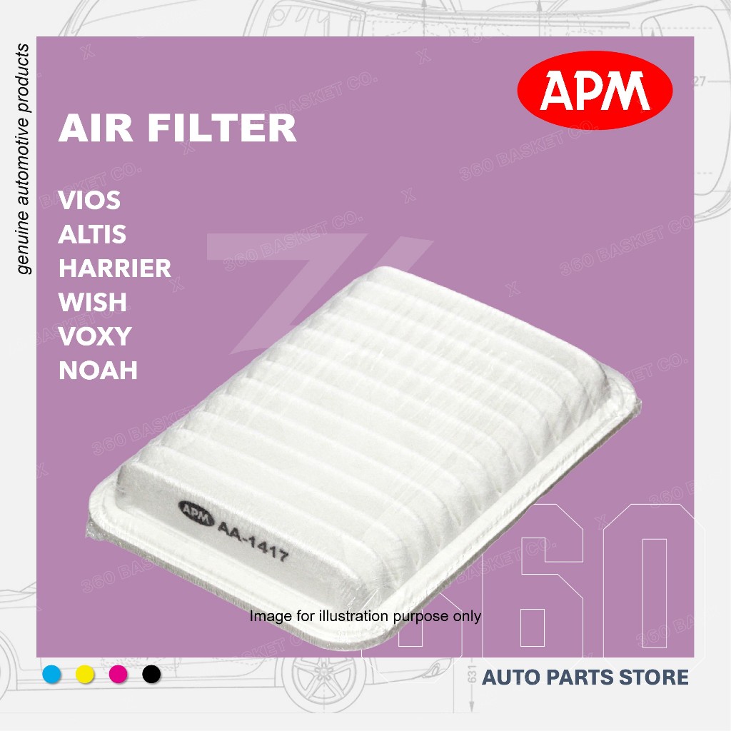 APM กรองอากาศ TOYOTA VIOS NCP93 ALTIS WISH HARRIER NOAH VOXY 17801-21050 17801-0M020