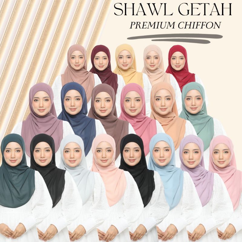 SHAWL CHIFFON COLLECTIONSHAWL AIRIS GETAHPREMIUM CHIFFON