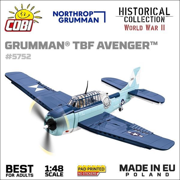 COBI TBF AVENGER LEGO ของเล่นบล็อกตัวต่อที่เข้ากันได้ 1/48 ผลิตในโปแลนด์