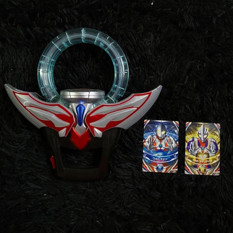 Dx Orb Ring &amp; Ultraman + Tiga Ultra Fusion Card Ultraman Orb Bandai