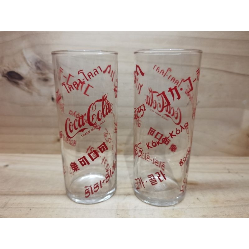 Vintage Coca Cola Multi Language Design Glass Collection