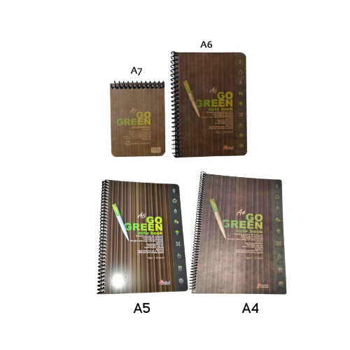 {DOSSVETT}A4/A5/A6/A7 GO GREEN NOTE BOOK 70แกรม 50 แผ่น