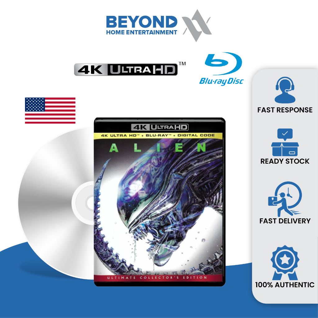 Alien [4K Ultra HD + Bluray] Blu Ray Disc ความละเอียดสูง