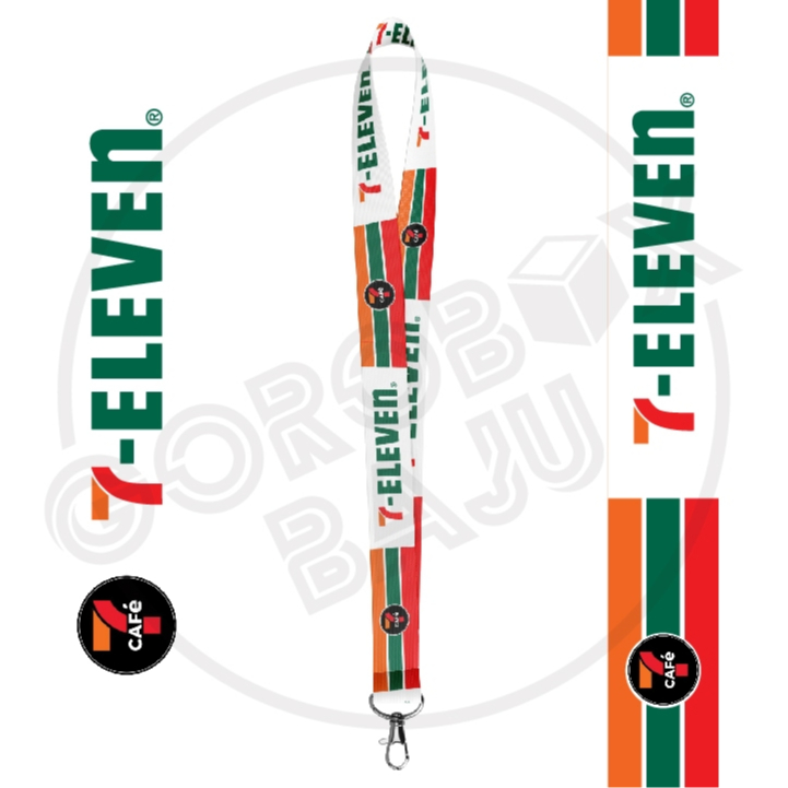 เชือกเส้นเล็ก 7CAFe 7-ELEVEN (20 มม.) การพิมพ์ 2 ด้าน