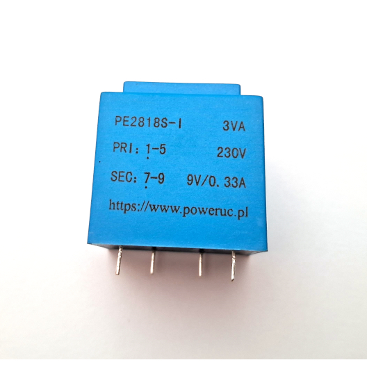 YHDC Dechang PE2818S-I 3VA 4-Pin PCB Power Transformer อินพุตประถมศึกษา 230V มัธยม 9V 0.33A 333mA Jo