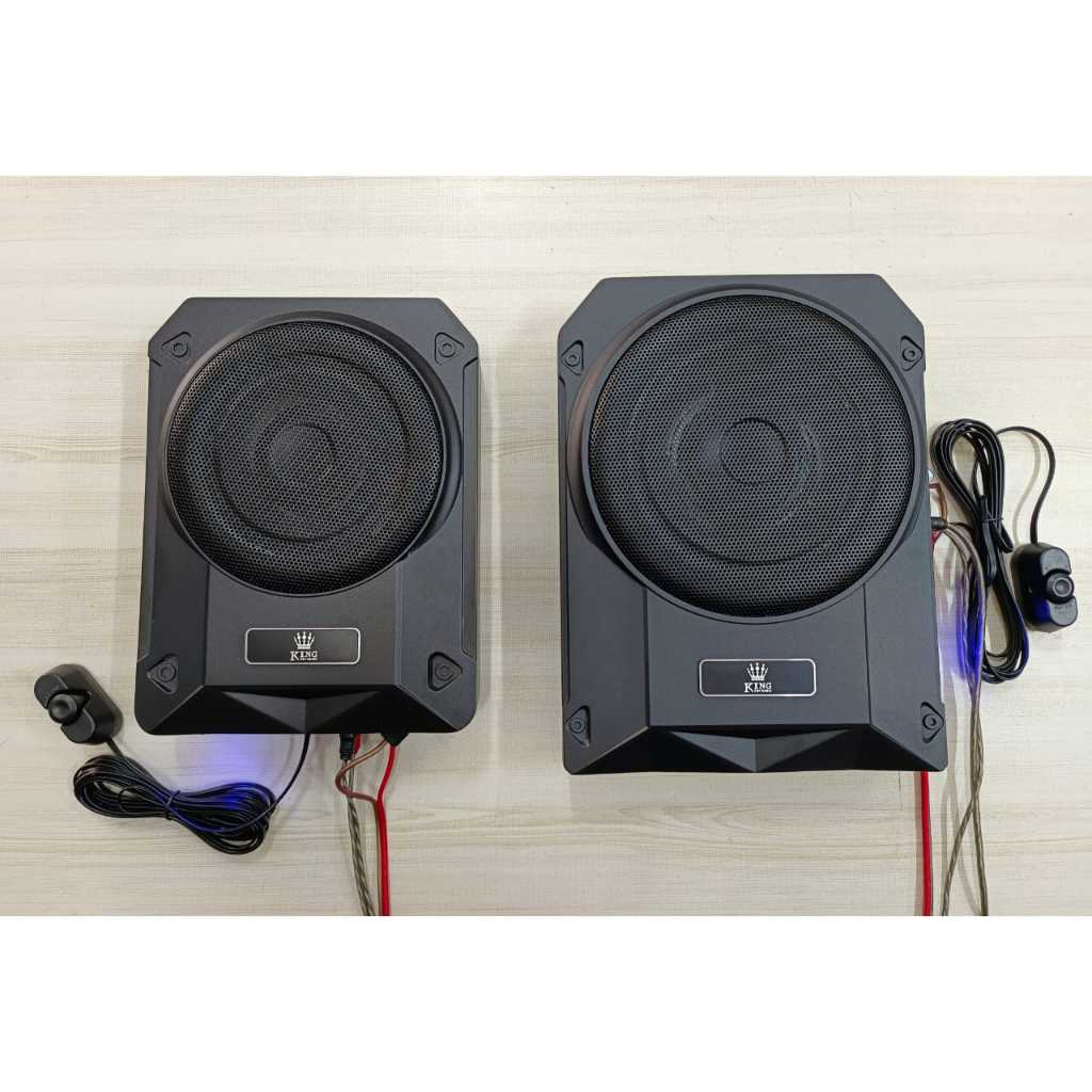 Underseat KING เครื่องเสียงรถยนต์ 10 นิ้ว 600w Active Subwoofer Slim Design เครื่องขยายเสียงในตัว (ข