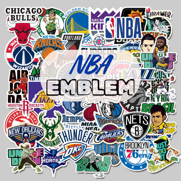 41pcs สติกเกอร์บาสเกตบอล NBA สติกเกอร์สัญลักษณ์กีฬาตกแต่งสติกเกอร์ DIY สติกเกอร์สําหรับแล็ปท็อปขวดกร