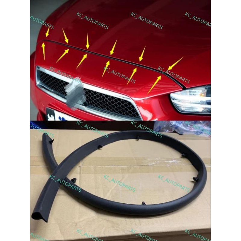 Mitsubishi Lancer proton Inspira Evo 10 แถบยางฝากระโปรงหน้า 2009 2010 2011 2012 2013 2014