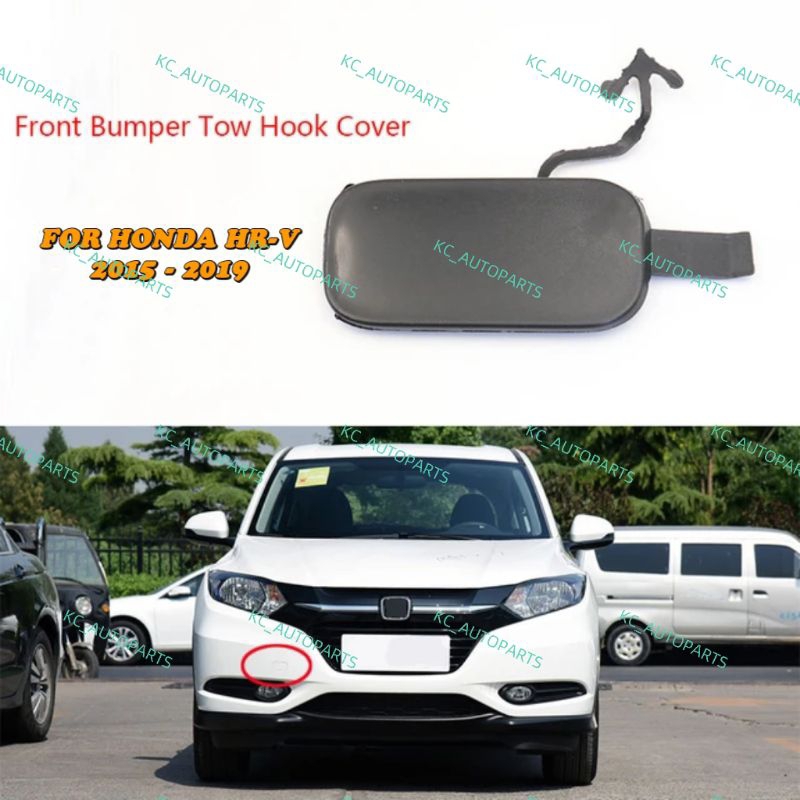 Honda HR-V hrv ลากจูงหมวกด้านหน้าลากจูง Hook Cover กันชนหน้า Hauling Hook Cap 2015 2016 2017 2018 20