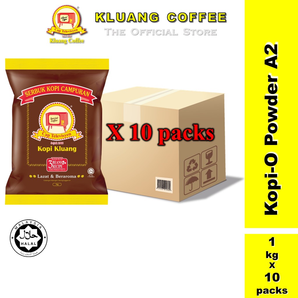 ครืน TV Coffee Kopi-O Powder เกรด A2 (1kg x 10 แพ็ค)