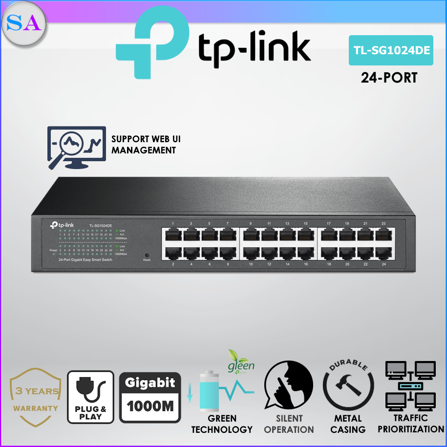 Tp-link TL-SG1016D TL-SG1016DE 16 พอร์ต / TL-SG1024D TL-SG1024DE 24 พอร์ต Gigabit Desktop Rackmount 