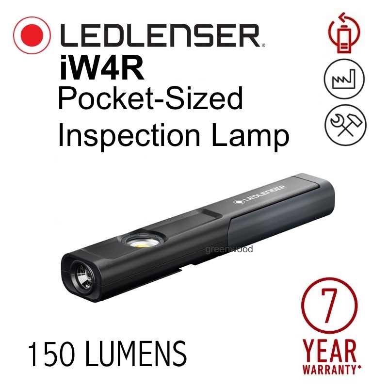iW4R LEDLENSER Inspection Lamp - 150 Lumens Flood & 75 lm Spot Light [Led Lenser 150lm Work Light]