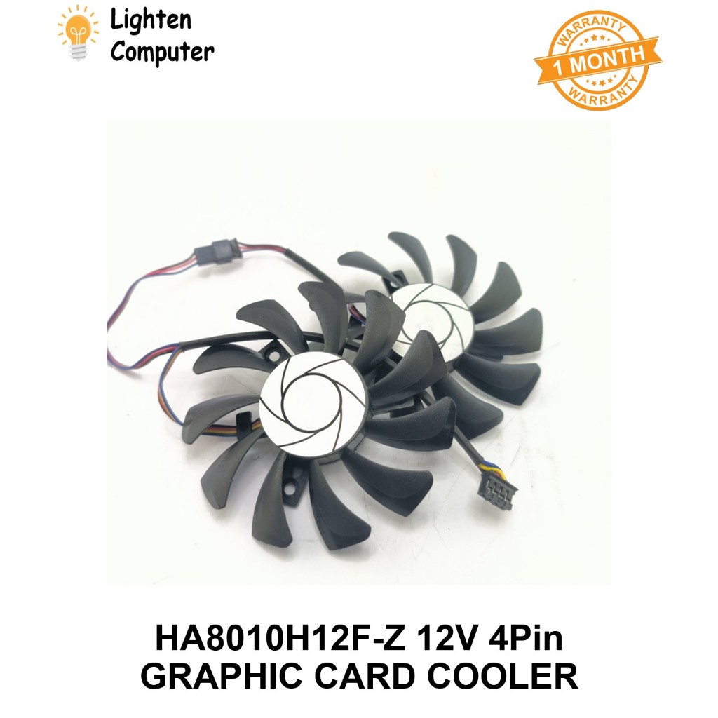 HA8010H12F-Z 75 มม.4Pin GTX1050Ti GPU Cooler พัดลมคู่สําหรับ MSI GTX950 GTX660 GTX670 GTX680 R6790 C