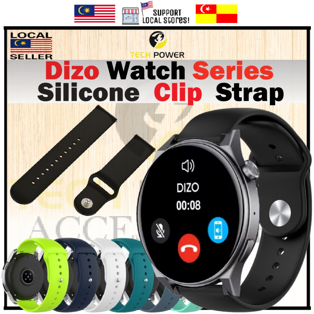 Dizo Smart Watch Slicone Clip Strap ,22MM Tali Jam Klip Dizo Watch,Pro/ Watch R/ Watch D,D Talk,D2 /