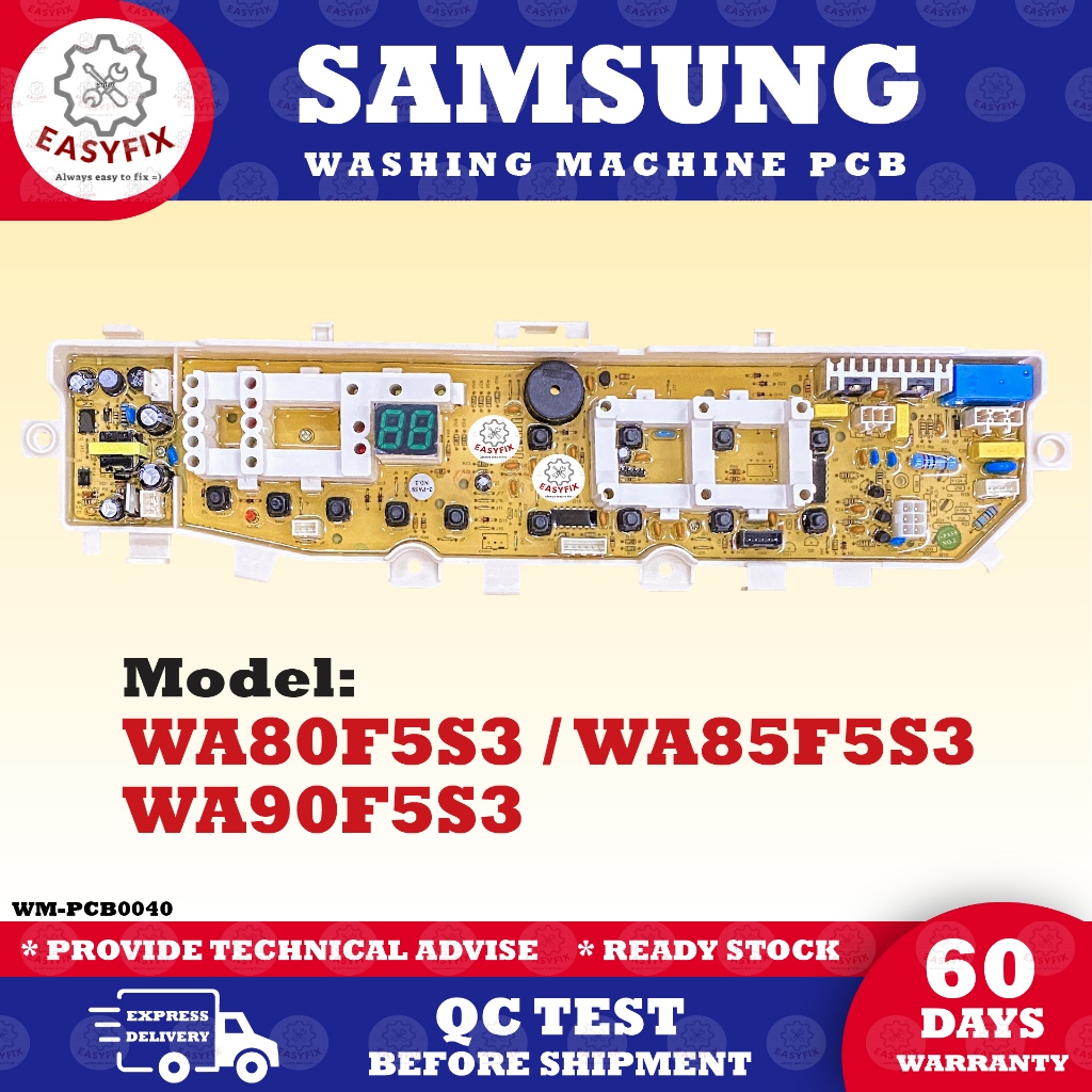 WA85F5S3 WA90F5S3 SAMSUNG WA80F5S3 เครื่องซักผ้าบอร์ดควบคุม PCB DC92-01449K / DC92-0149K Mla10 /