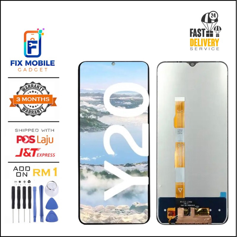 LCD สําหรับ Vivo Y20 Y16 Y20S Y20i Y12A Y12S Y15A Y15S คุณภาพสูง Lcd Touch Screen [ Fix Mobile Gadge