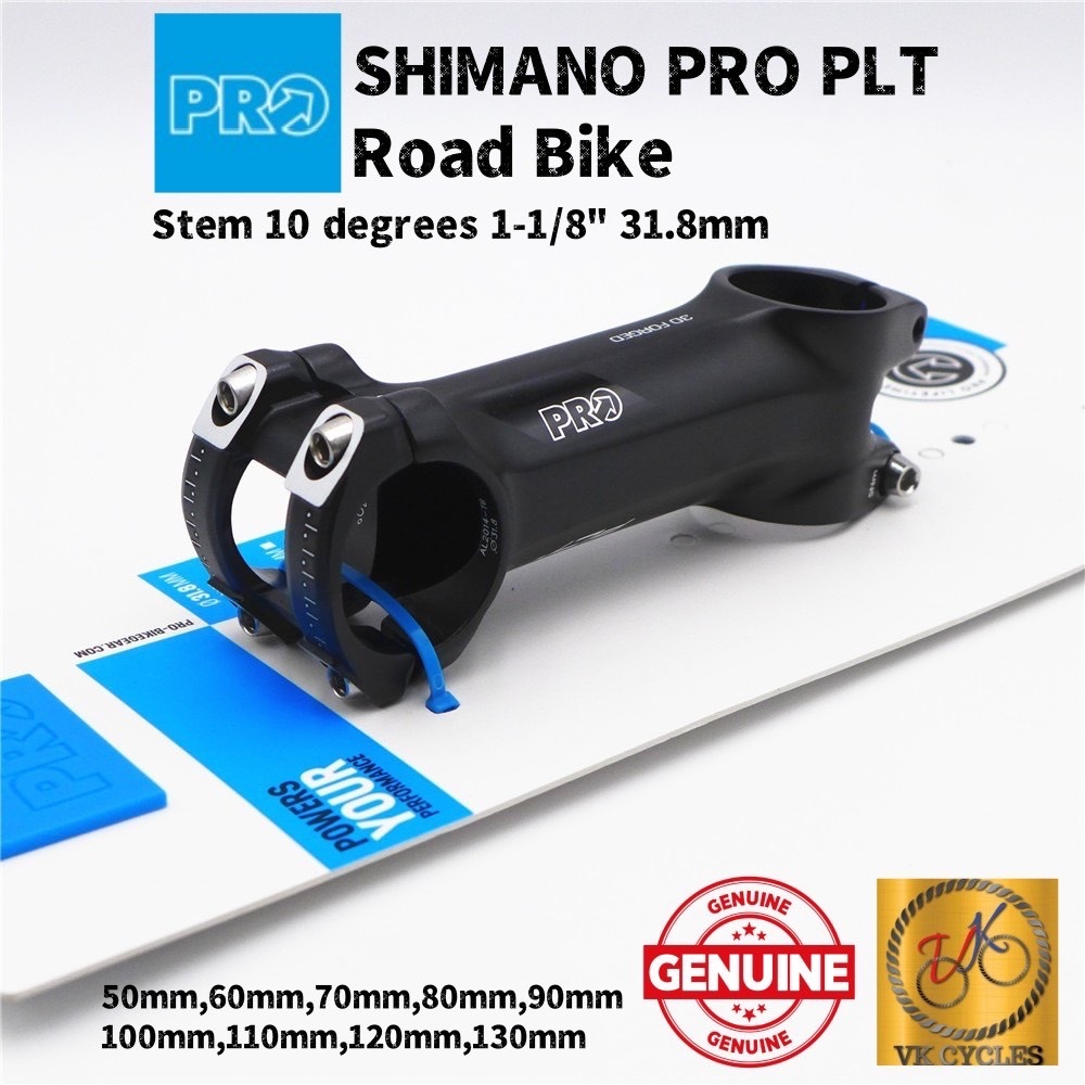 [ของแท้] SHIMANO PRO PLT Stem เสต็มจักรยานเสือหมอบ 10 องศา ขนาด 31.8mm คอ 1-1/8" มี 90mm / 100mm / 1
