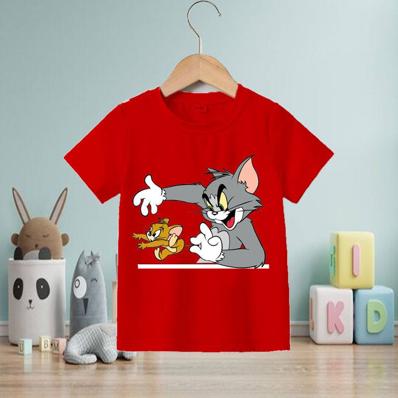 2024 TShirt เด็ก Unisex Baju Budak น่ารัก TShirt การพิมพ์ท้องถิ่นขนาด (2/3 ถึง 12/13) เด็ก 100Cotton