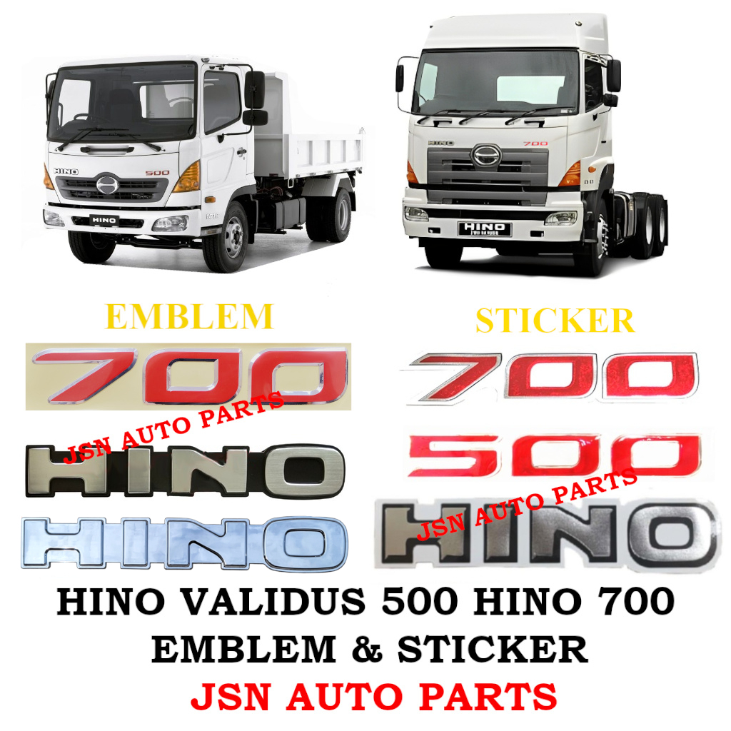 J120S08 EMBLEM , STCKER HINO VALIDUS 500 ,HINO 700