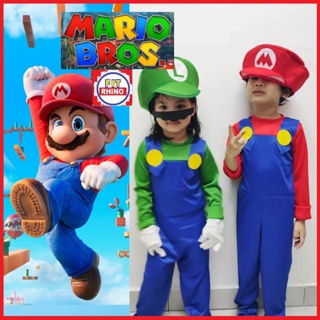 [จัดส่งในวันเดียวกัน ] Super Mario Bros KIDS คอสเพลย์ Baju คอสเพลย์ Budak ผู้ใหญ่ PYJAMAS BAJU TIDUR