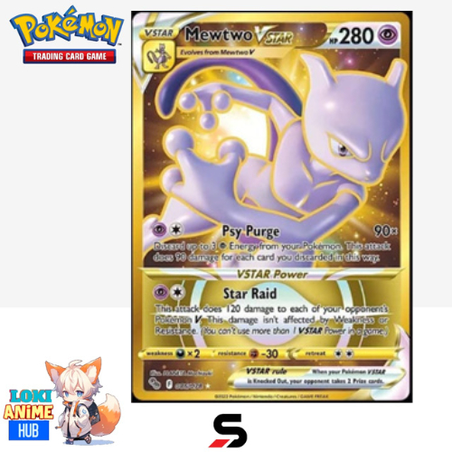 Mewtwo VSTAR 086/078 SWSH Sword&Shield Pokémon GO Gred S PTCG การ์ดเกมโปเกมอน