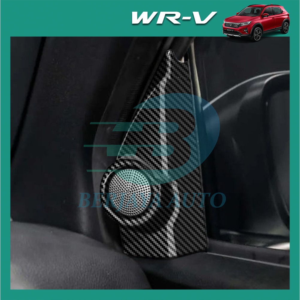 Honda WR-V WRV 2023 - 2025 ตกแต่งภายในทวีตเตอร์ฝาครอบลําโพงแผงคาร์บอนสําหรับ WRV Berjaya Auto