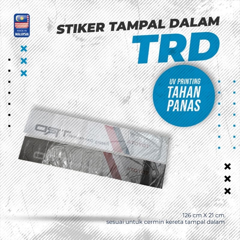 TRD สติ๊กเกอร์ติดกระจกหน้ารถ TOYOTA TRD TAMPAL DAALM TOYOTA