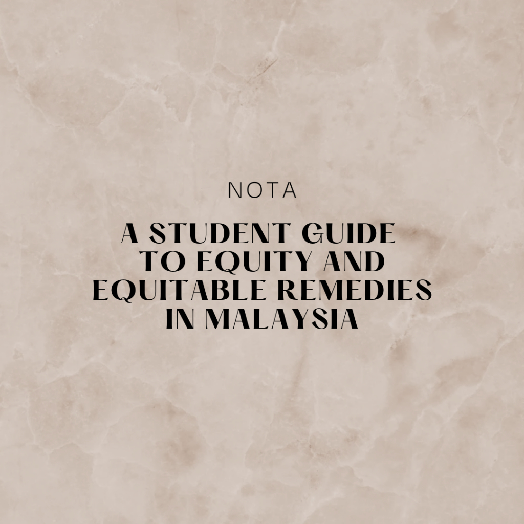 [NOTA] คําแนะนําที่เรียนเพื่อ EQUITY & EQUITABLE REMEDIES ใน