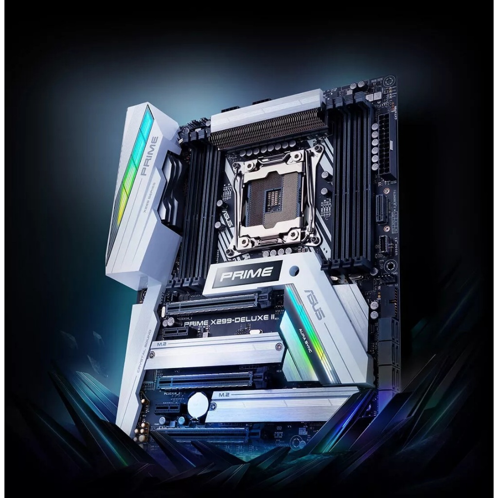 Asus PRIME X299-DELUXE II LGA2066 DDR4 M.2 U.2 THUNDERBOLT 3 USB 3.1 X299 ATX เมนบอร์ด Dual Gigabit 