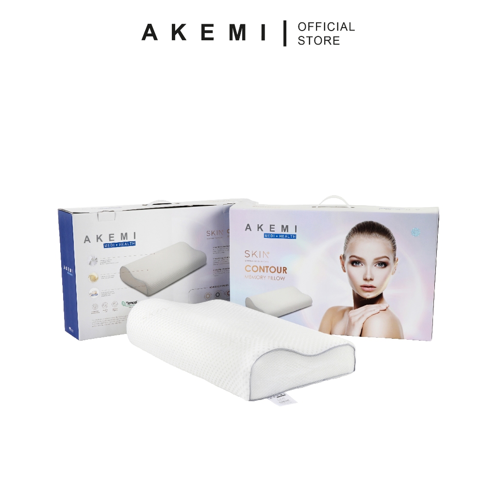 AKEMI Medi+Health SKIN+ หมอนหน่วยความจําคอนทัวร์