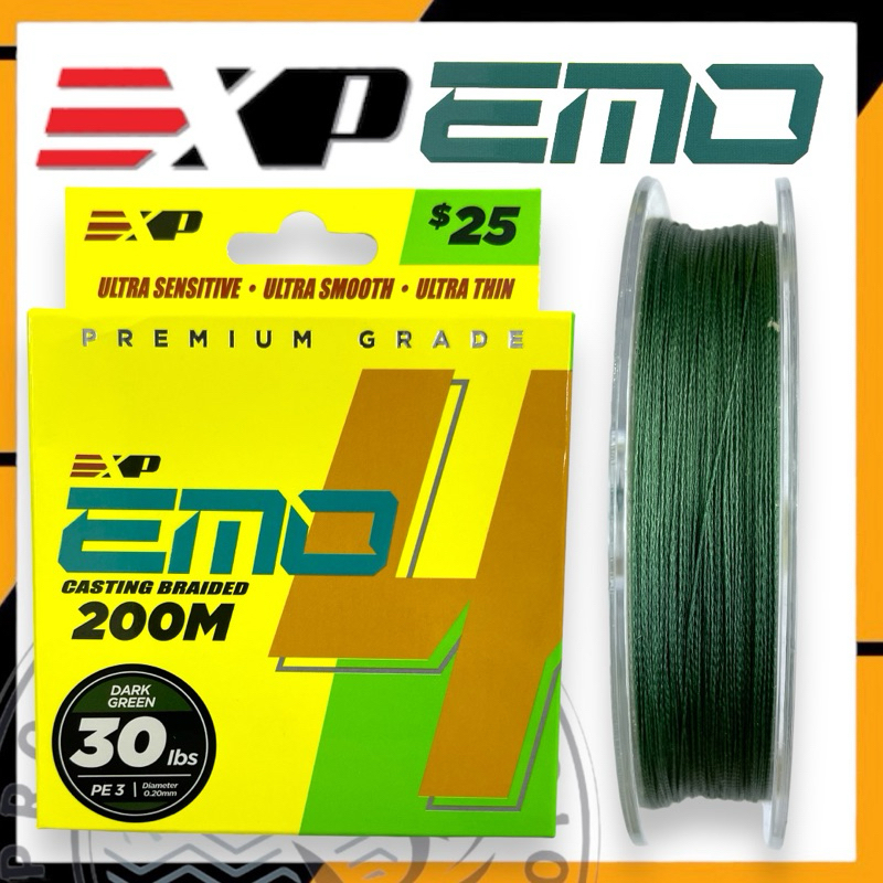 EXP EMO 4 CASTING BRAIDED 200M TALI BENANG EMO FISHING LINE