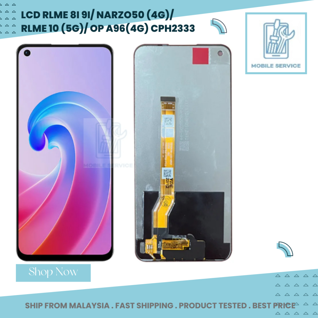 LCD REALME 8I/ 9I/ NARZO50 (4G)/ REALME10 (5G)/ OPPO A96(4G) CPH2333 จอแสดงผล + หน้าจอสัมผัส Digitiz
