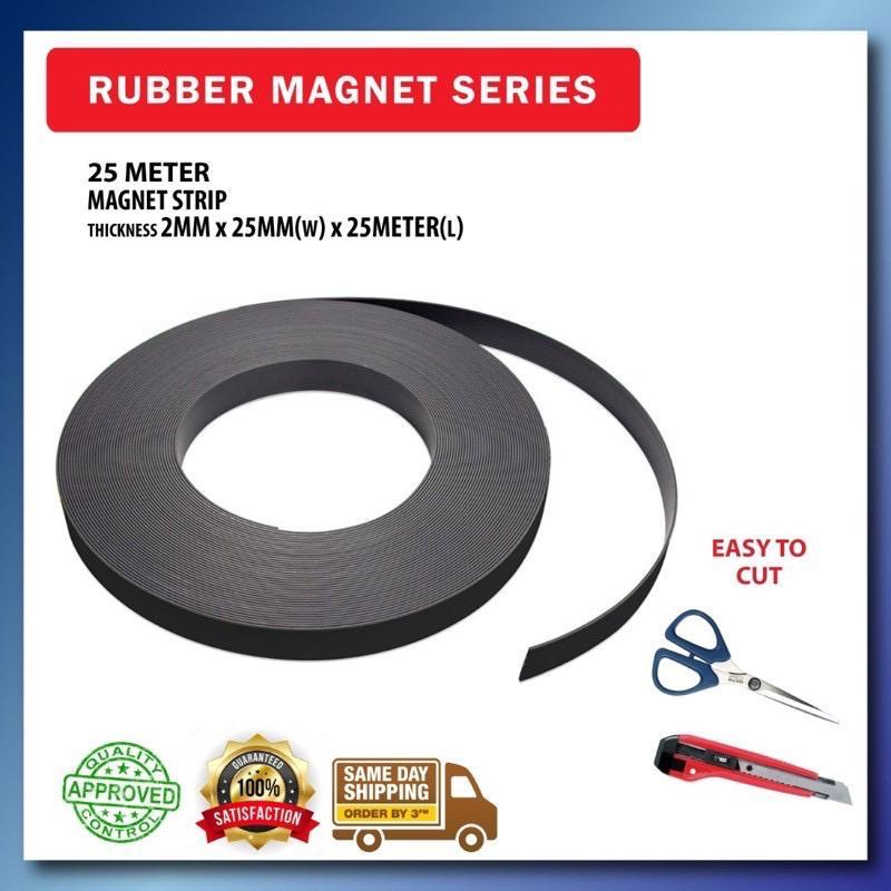 Magnet Strip 25mm [W] x 2mm [T] x 25meters [L]
