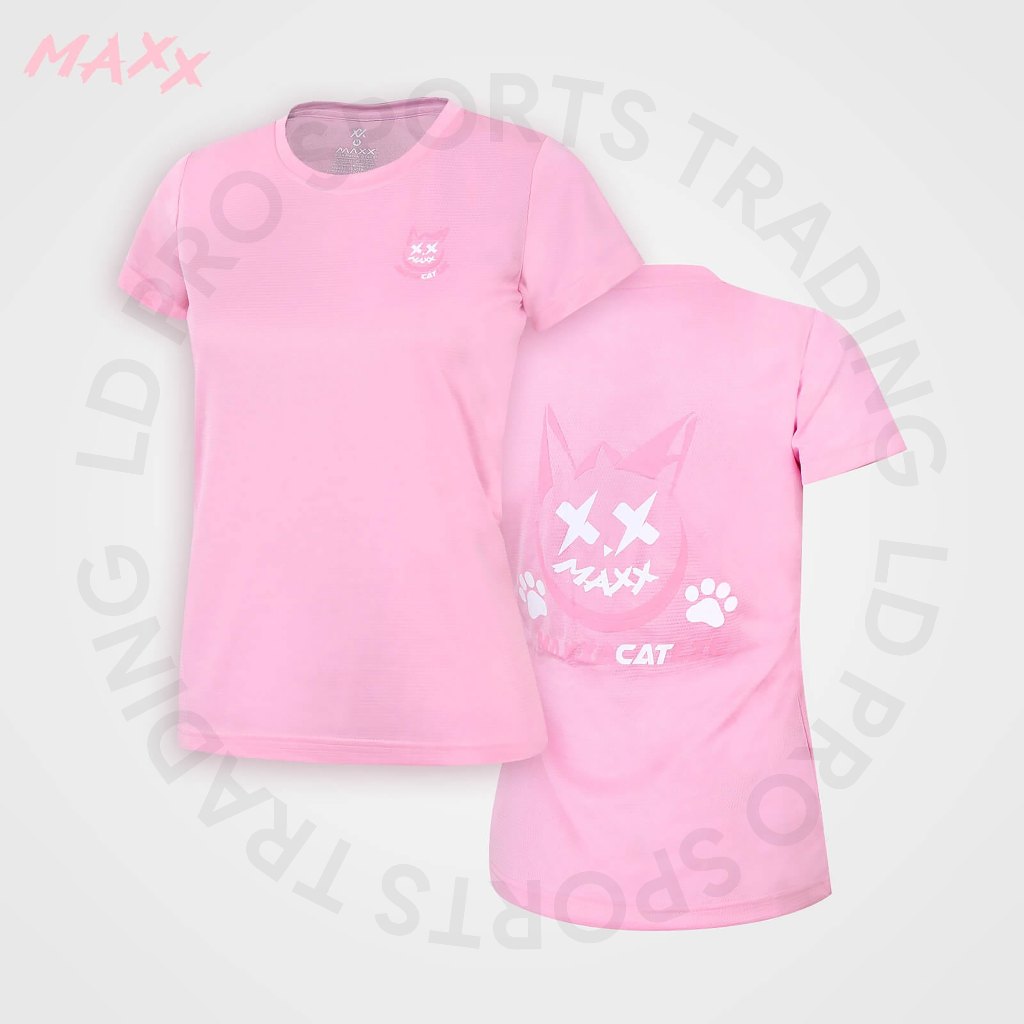 Maxx Ladies Graphic Tee MXGB04T (สีชมพู/ขาว)