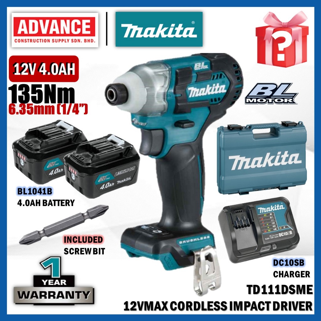 MAKITA TD111DZ / TD111DWAE / TD111DSME 12Vmax ไดร์เวอร์กระแทกไร้สาย