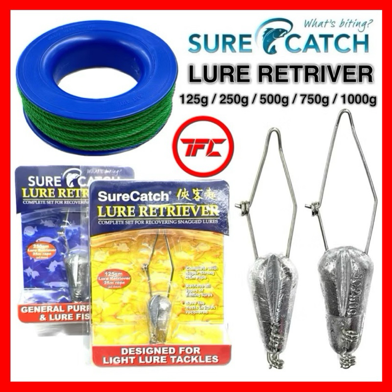 SURECATCH Lure Retriever 125g / 250g / 500g / 750g / 1000g พร้อม 25m / 50m Rope Lure Saver Snagged P