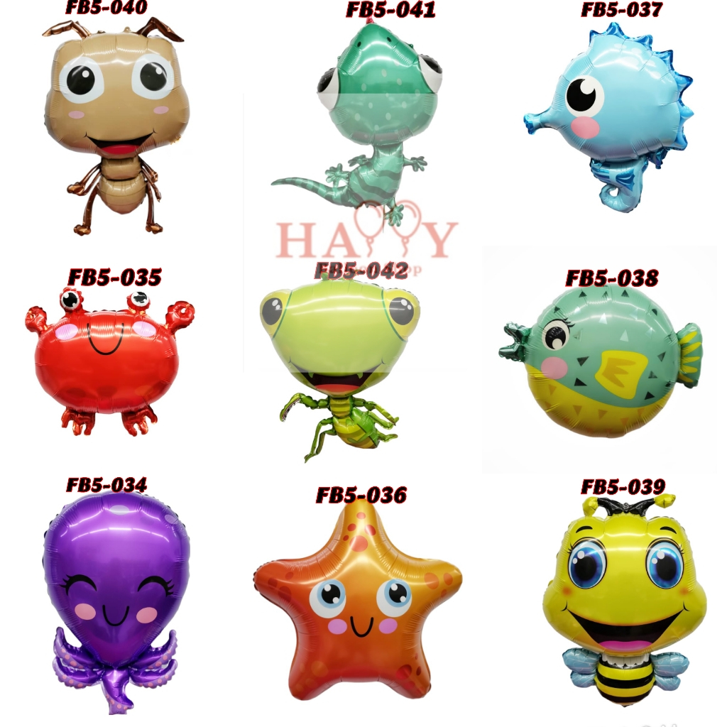 ลูกโป่งฟอยล์ Undersea Series , Animal Series 18inch - 20inch ( 45cm - 51cm )
