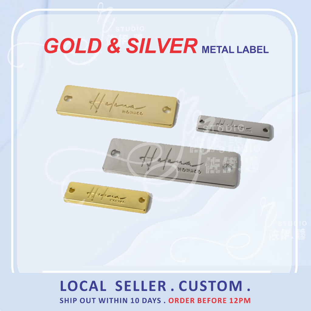 [CUSTOM MADE] METAL LABEL (GOLD & SILVER)