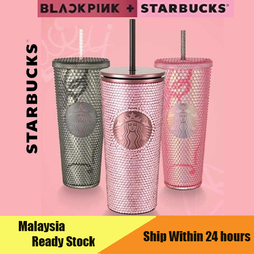 Starbucks x Blackpink Tumbler / Bling Gold and Pink Tumbler / Starbucks Tumbler