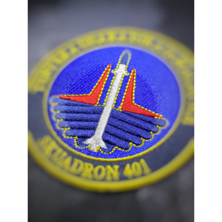 แผ่นแพทช์เย็บปักถักร้อย T-U-D-M Squadron 401