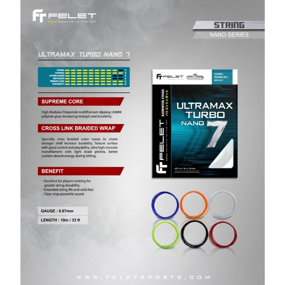 สายแบดมินตัน Felet Ultramax Turbo Nano 7