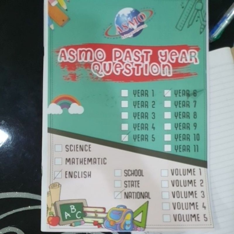 ใหม่ ASMO ENGLISH YEAR 5&6 NATIONAL ROUND PAST YEAR (2020-2022) PAPER YEAR 5&6