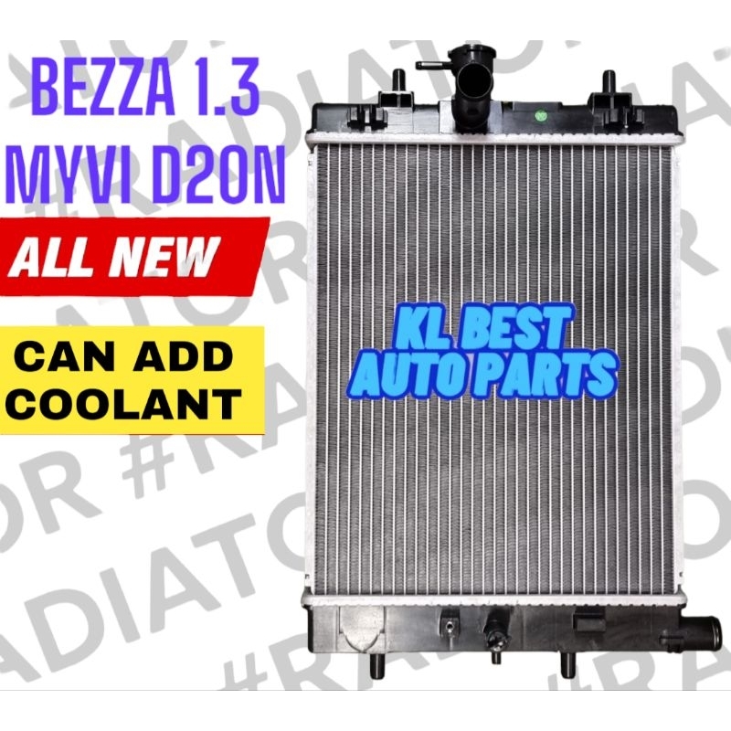 PERODUA AXIA FACELIFT (17-22) / BEZZA 1.0 1.3 / MYVI M800 D20N 1.3 1.5 AUTO / MANUAL 22MM RADIATOR T