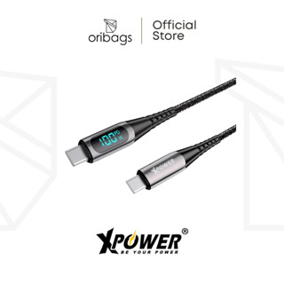 Xpower สายเคเบิ้ล 100W Type-C เป็น Type-C หน้าจอ LED 1 เมตร DPCC